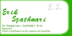 erik szathmari business card