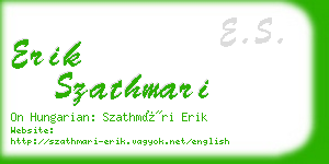 erik szathmari business card